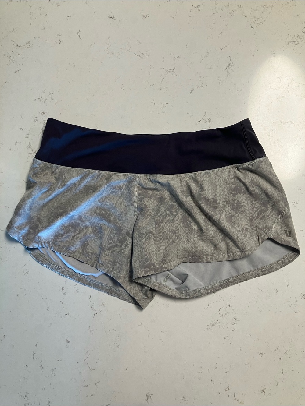 Vuori Layered Flyaway Shorts in Gray and Black